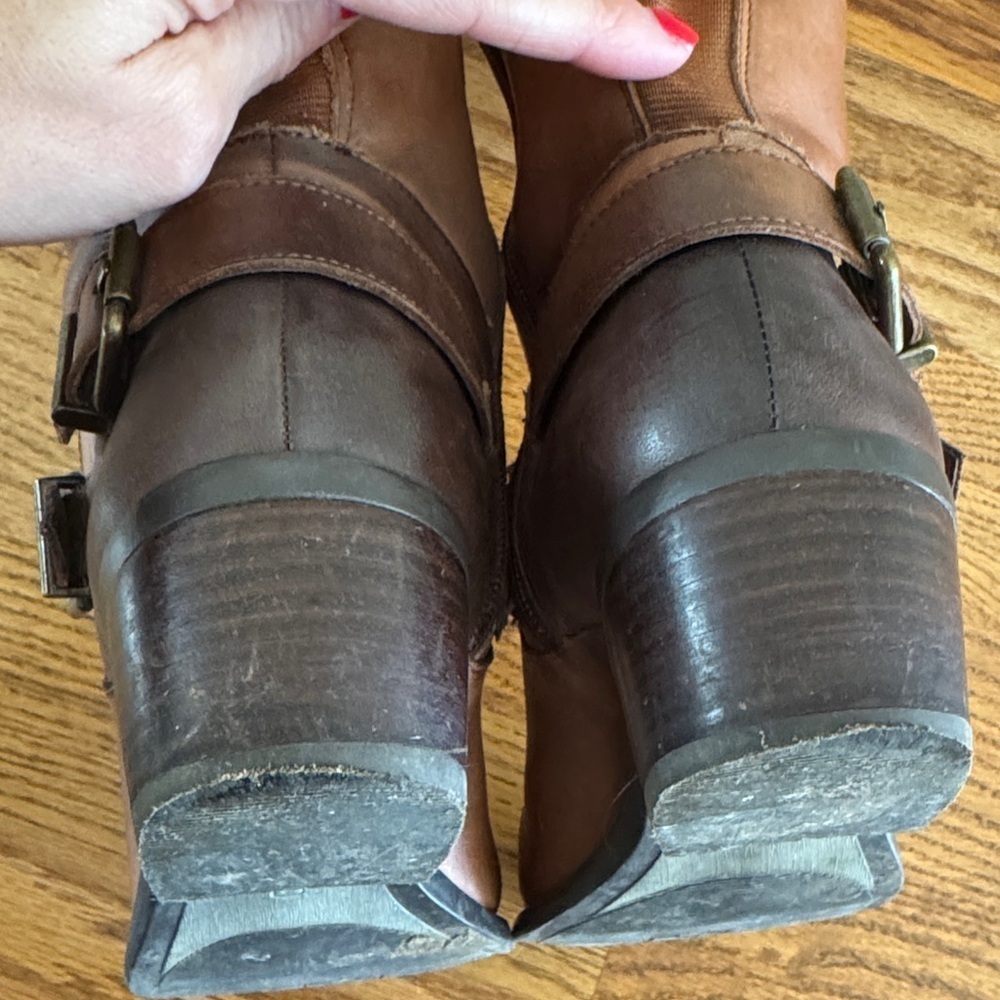 Vince Camuto Leather Bethany harness Knee-High Boots - Picture 7 of 10